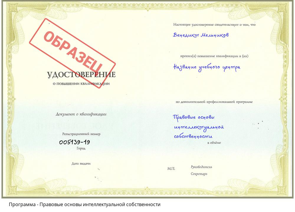 Правовые основы интеллектуальной собственности Брянск