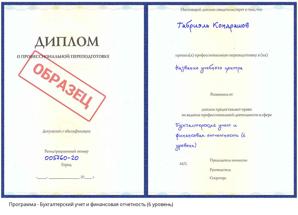 Бухгалтерский учет и финансовая отчетность (6 уровень) Брянск