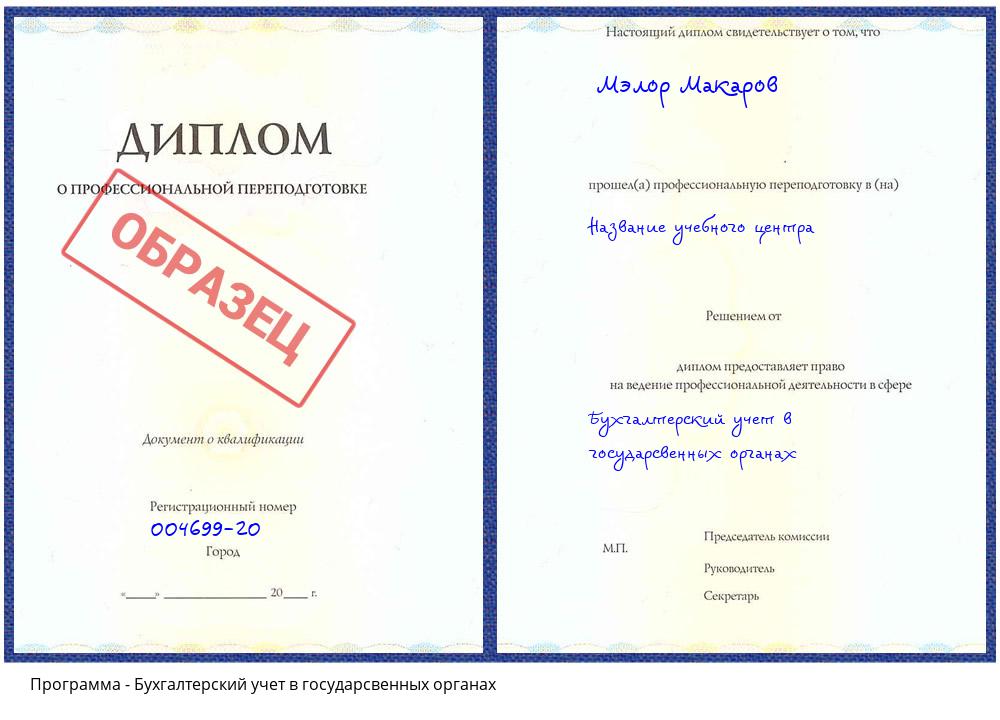 Бухгалтерский учет в государсвенных органах Брянск